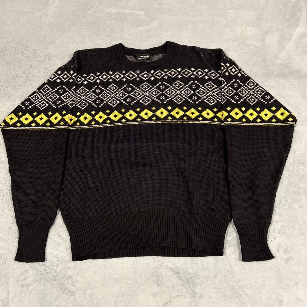 90s Ossi Skiwear Wool Cable Knit Sweater Mens Large Granola Grandpa Cardigan